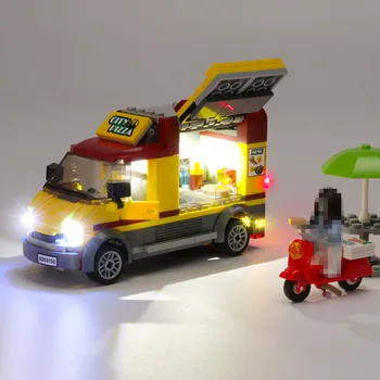 

MODIKER Small Particle Building Block Accessories USB Lighting Kit for Pizza Car 60150 LED Included Only