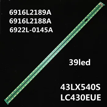 

New 15set=30pcs 39LED LED backlight strip for LG 43 V15 ART3 FHD R L 43LX540S 6922L-0145A 6916L2189A 6916L2188A LC430EUE FH M3