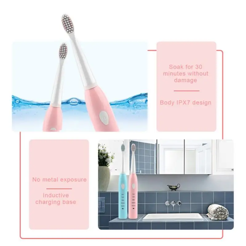 Automatic Electric Toothbrush Set Ultrasonic USB Toothbrush Professional Whitening Toothbrush Adult 5 Mode Electric Toothbrush Automatic Electric Toothbrush Set Ultrasonic USB Toothbrush Professional Whitening Toothbrush Adult 5 Mode Electric Toothbrush