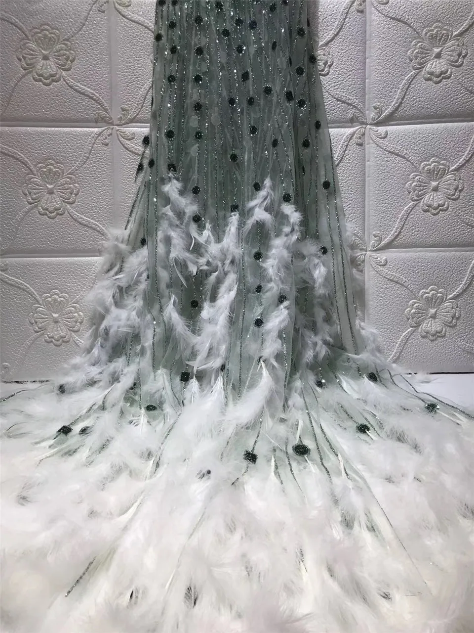 

France 3D mesh lace fabric 2021 high quality latest African lace fabric embroidery Nigeria tulle lace fabric ZX36771
