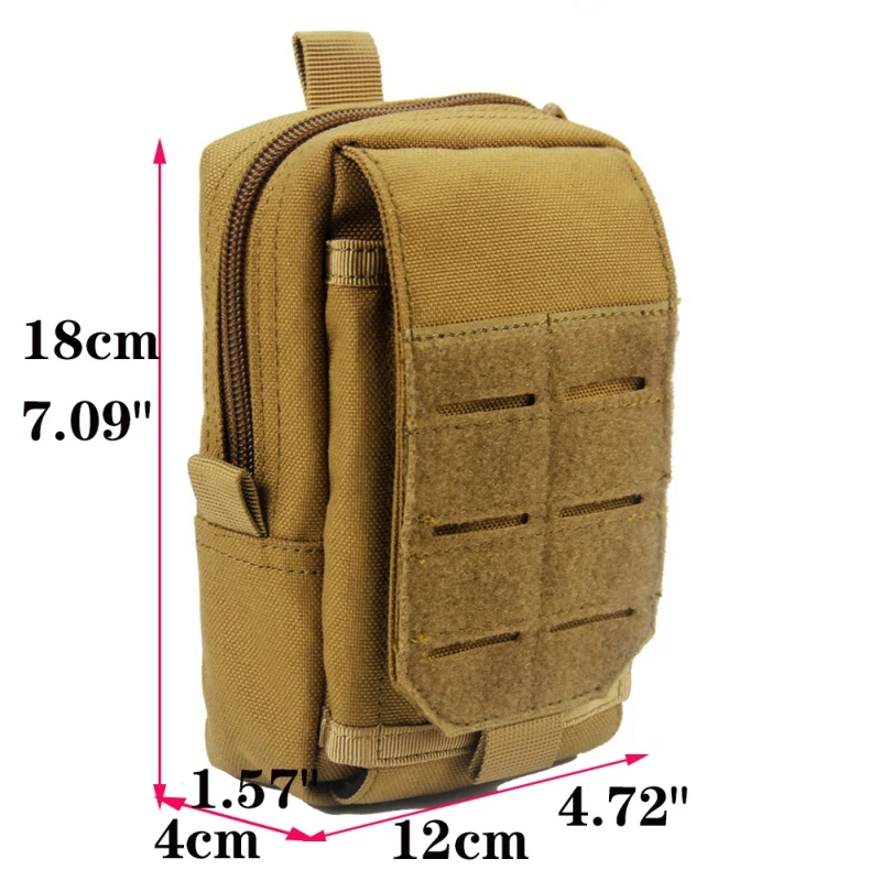 Военная Тактическая Сумка Molle EDC, маленькая сумка для гаджета, поясная сумка, держатель для телефона, медицинская сумка для кемпинга, походов, охоты