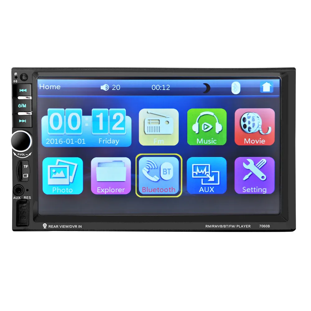 " Hd Bluetooth Музыкальные проигрыватели сенсорный экран видео-игры автомобиля стерео Автомагнитола 2 Dins Fm/mp5/mp3/usb/aux D2