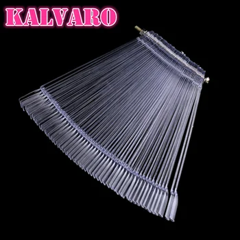 

Kalvaro 50 Pcs Nail Art Polish UV Gel Color Palette Card Display Shelf Practice Training Fan Shaped Showing Sticks Manicure Tool
