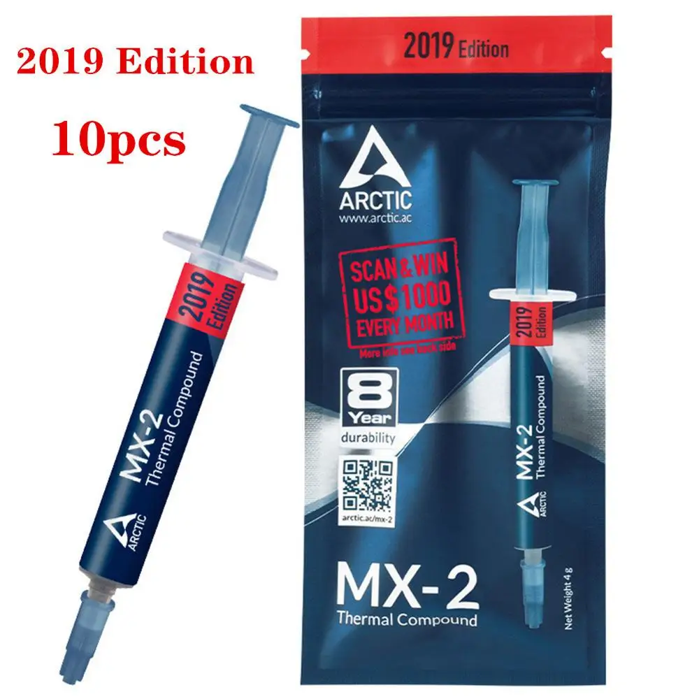 Arctic MX-4 cpu 2g 4g 8g 20g видеокарта термопаста силиконовая MX 4 кулер трубка MX-2 MX 2 Чип Процессор соединение смазки - Цвет лезвия: 4g 2019 10 Pcs