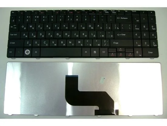 Клавиатура для ноутбука Packard Bell DT85 LJ61 LJ63 LJ65 LJ67 LJ71 / Gateway NV52 NV53 NV54 NV56 NV58 черная |