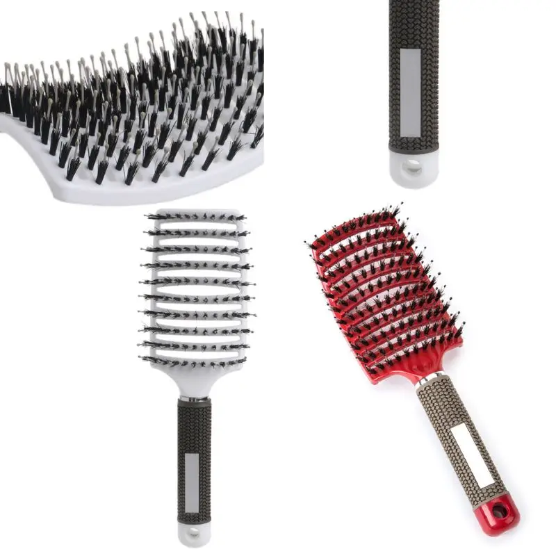 Hairbrush Bristle Nylon Comb Hair Scalp Massage Salon Hairdressing Styling Tools 4
