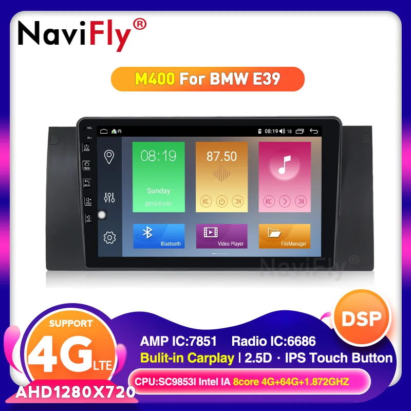 New! IPS DSP 8Core 4G 64G Android 10 Car radio Player multimedia GPS Navigation For BMW X5 E39 E53 WIFI stereo audio BT | Автомобили и