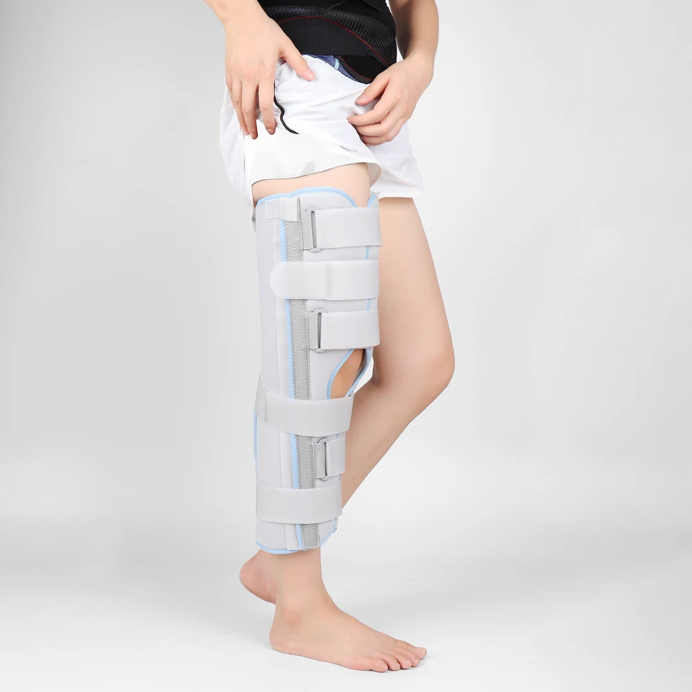 Иммобилайзер для колена для взрослых и детей коленный бандаж бинт для фиксации при переломах связок деформация Поддержка коленного сустава травма хирургии колено Ортез