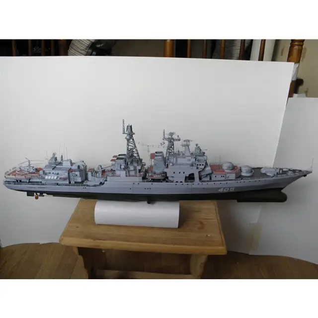 1:200Admiral Levchenko Antisubmarine Ship DIY 3D Paper Card Model Building Set Construction Toys Educational Toy Military Model 4