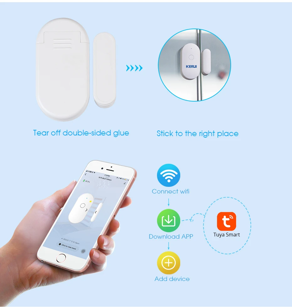 Window and Door Sensor For Home Wireless Alarm System
