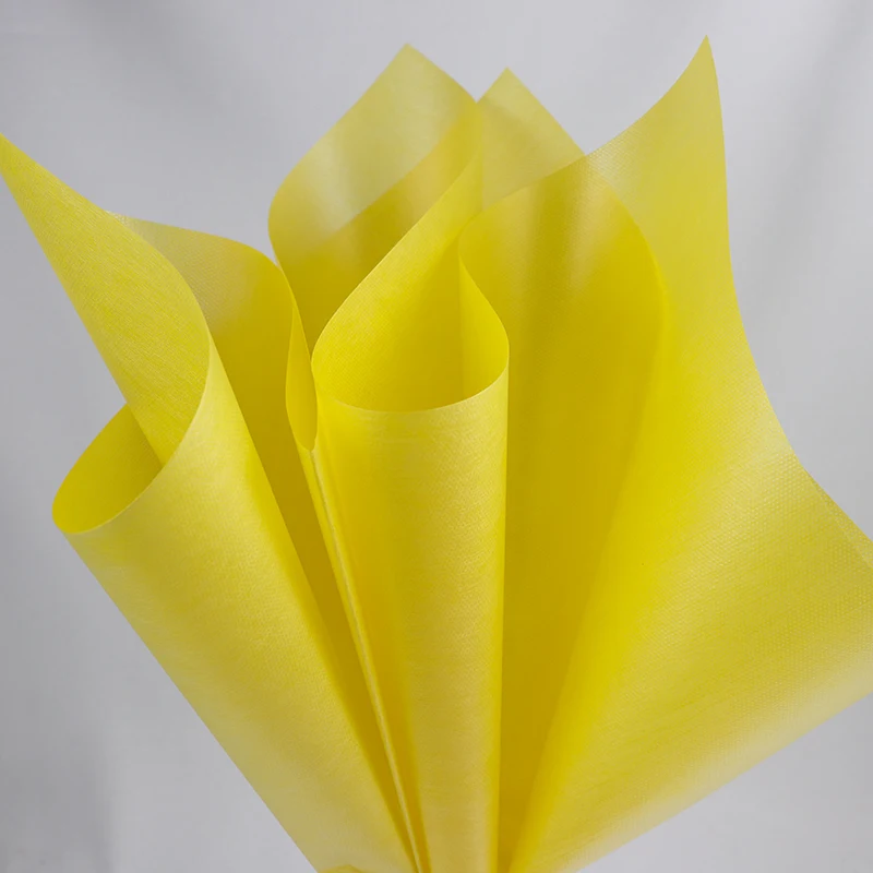 yellow 60x60 см двойной цвет водонепроницаемая оберточная бумага цветок подарочная упаковка флорист поставки DIY Papier скрапбук оригами тканевая Бумага Ремесло - Цвет: yellow