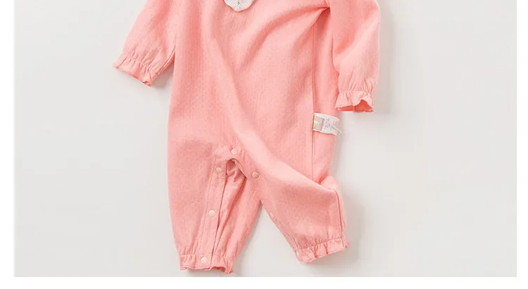 DBH11324 Dave bella/Модный комбинезон для новорожденных девочек; милая Одежда для младенцев с цветочным рисунком; детский осенний комбинезон; 1 предмет