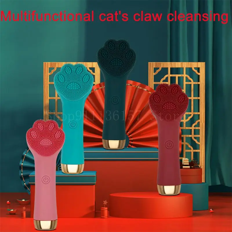 

Professional Silicone Vibrating Electric Waterproof Rechargeable Deep Cleanse Portable Ultrasonic Cleansing Instrument