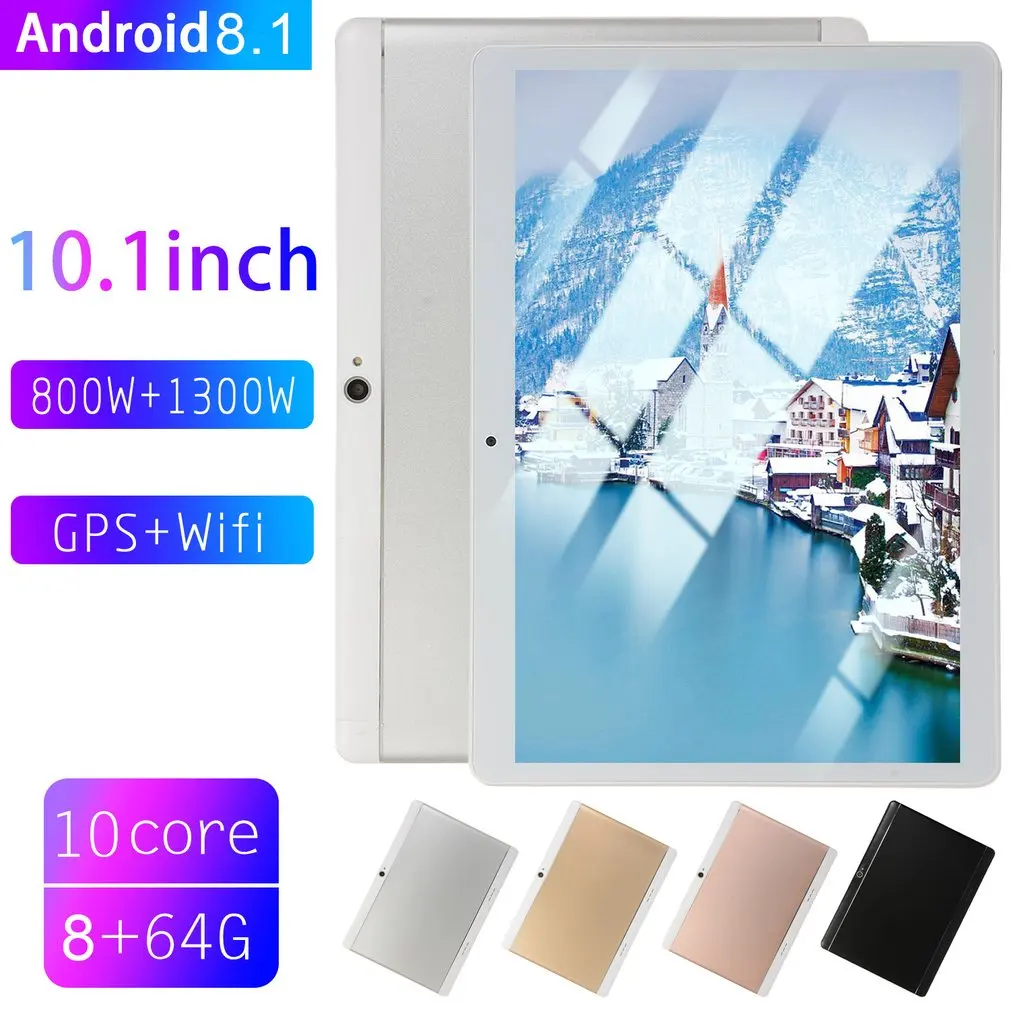 

Hot Sale 2019 New 10.1 Inch tablet PC Large Screen tablet android 8.10 8GB RAM 64GB ROM WiFi GPS 10.1 IPS 2560*1600+Gifts
