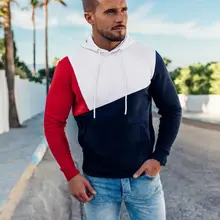 Мужской повседневный спортивный уличный пуловер, свитер, цветной Повседневный эластичный спортивный свитер с капюшоном, баскетбольная толстовка с капюшоном