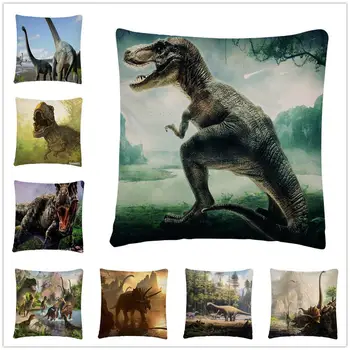 

Ancient dinosaur pattern Linen Cushion Cover Pillow Case for Home Sofa Car Decor Pillowcase 45X45cm