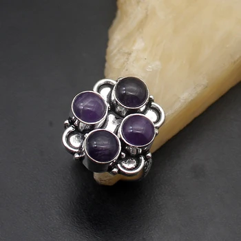 

Hermosa Natural Vintage Jewelry Charms Purple Chaorite Promise Band Ring Size 7 A916