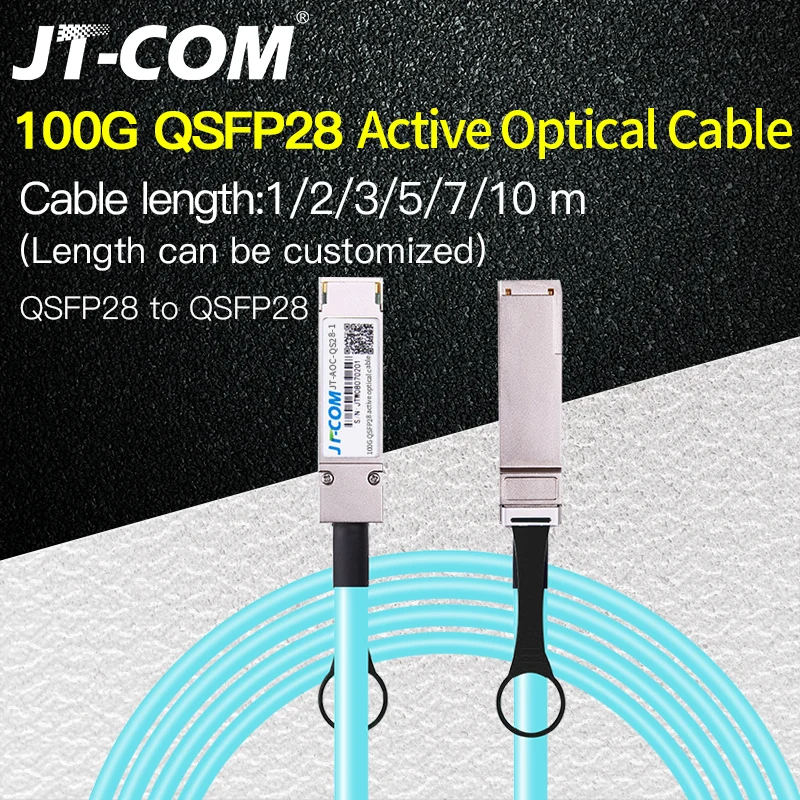 Оптоволоконный кабель 100G QSFP28 к AOC 1 м 2 3 5 7 10 модуль MPO SFP OM3 OM4 активный оптический