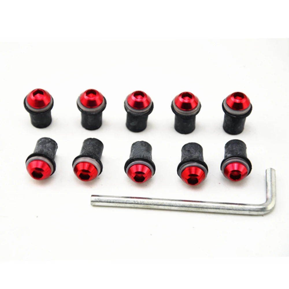 Universal 10pcs Motorcycle M5 5mm Windscreen Windshield Bolts Screw Kit