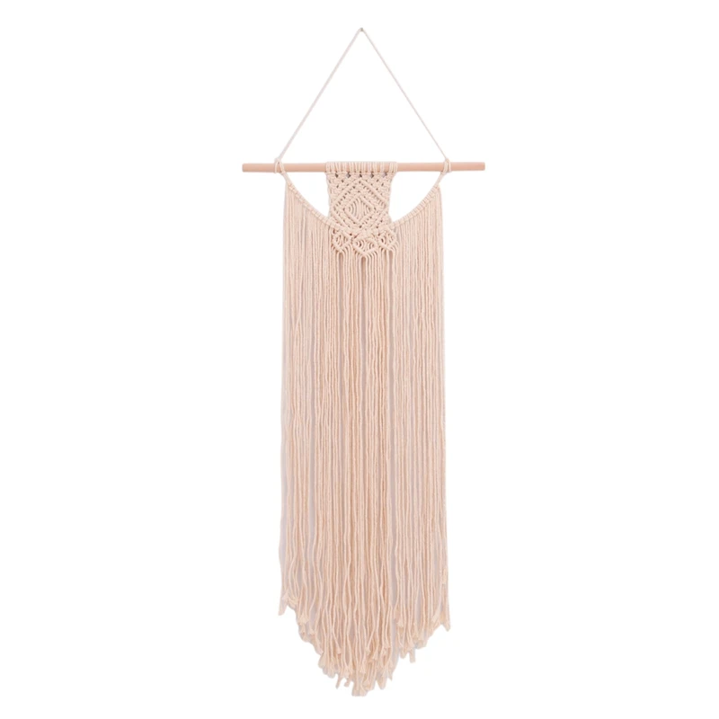 

BEAU-Macrame Wall Hanging Fringe Woven Wall Tapestry Boho Chic Bohemian Decor