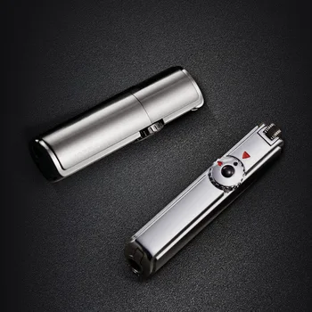 

2020 refill butane gas one&three flames lighter lock fire jet torch metal windproof cigar lighter