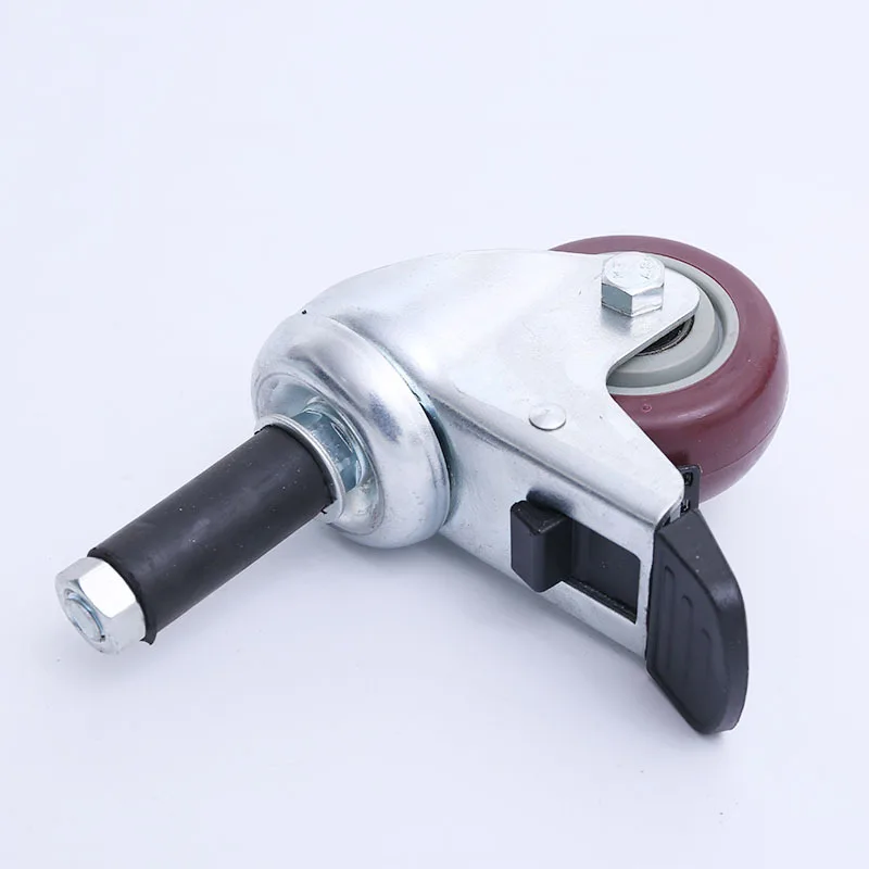 

Industrial Brake Universal Wheel 3-Inch Mute Rubber Insertion-Type Expansion Truckle 4-Inch Polyurethane Lean Bar Universal Whee
