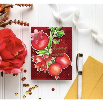

2020 3D New Metal Cutting Dies Scrapbooking Flower Pomegranate And For Paper Making Embossing Frame Stencil Card Craft Stamp Set