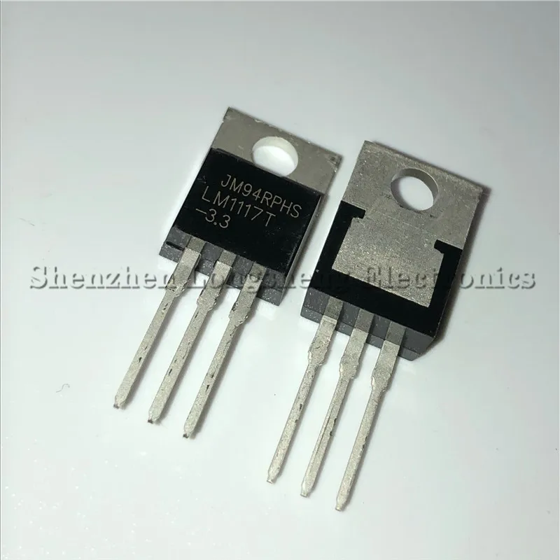 

10PCS/LOT New LM1117 LM1117T-3.3 TO-220 Chip Low Dropout Regulator 3.3V