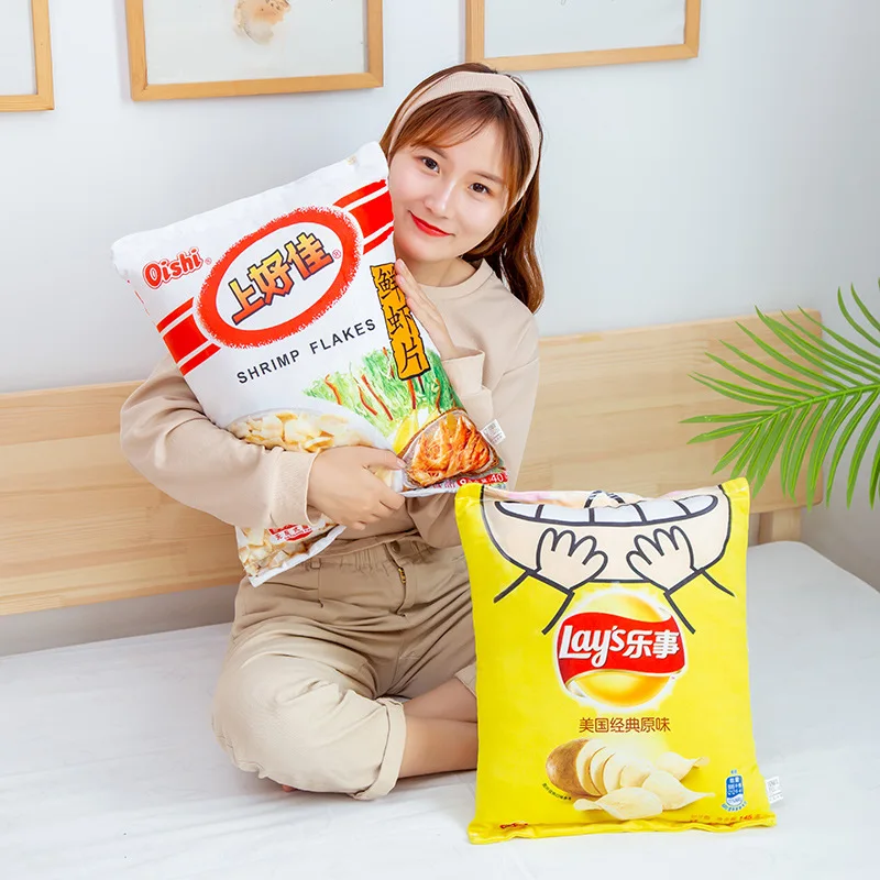 Simulation Instant Noodles Plush Pillow Stuffed Beef Fried Noodles Rainbow Candy Hot Dogs Potato Chips Gifts Food Plush Toy