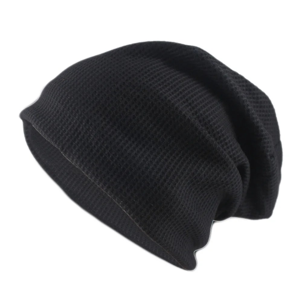 Neue Mode Hut für Männer und Frauen Herbst gestrickt einfarbige Schädel Mützen Frühling lässig weichen Turban Winter Gorras Unisex Hut – Detail 16