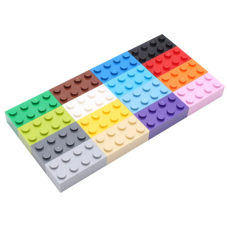 

DIY Building Blocks Thick Figures Bricks 2x4 Dots 40PCS lot 16Color Educational Creative Compatible With Legoe Toys for Children
