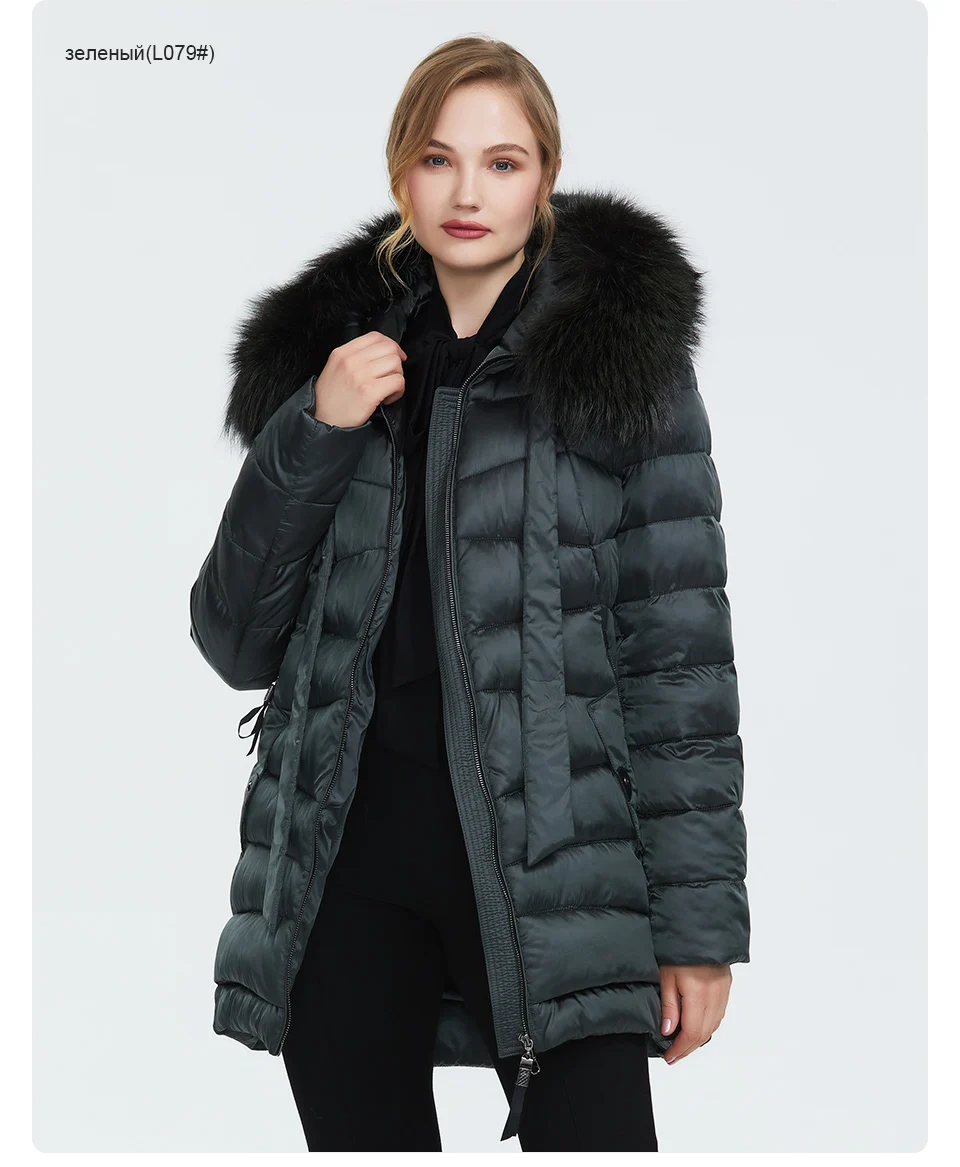 Astrid Зима новое поступление пуховик женский с меховым воротником верхняя одежда качественный модный стиль средней длины зимнее пальто AR-1830
