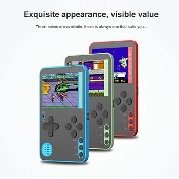 

1PC Handheld Game Console Small Ultra-thin Rechargeable Portable Gamepad with Built-in 500 Games RS-60 2.4 inch Ultra-Thin Card