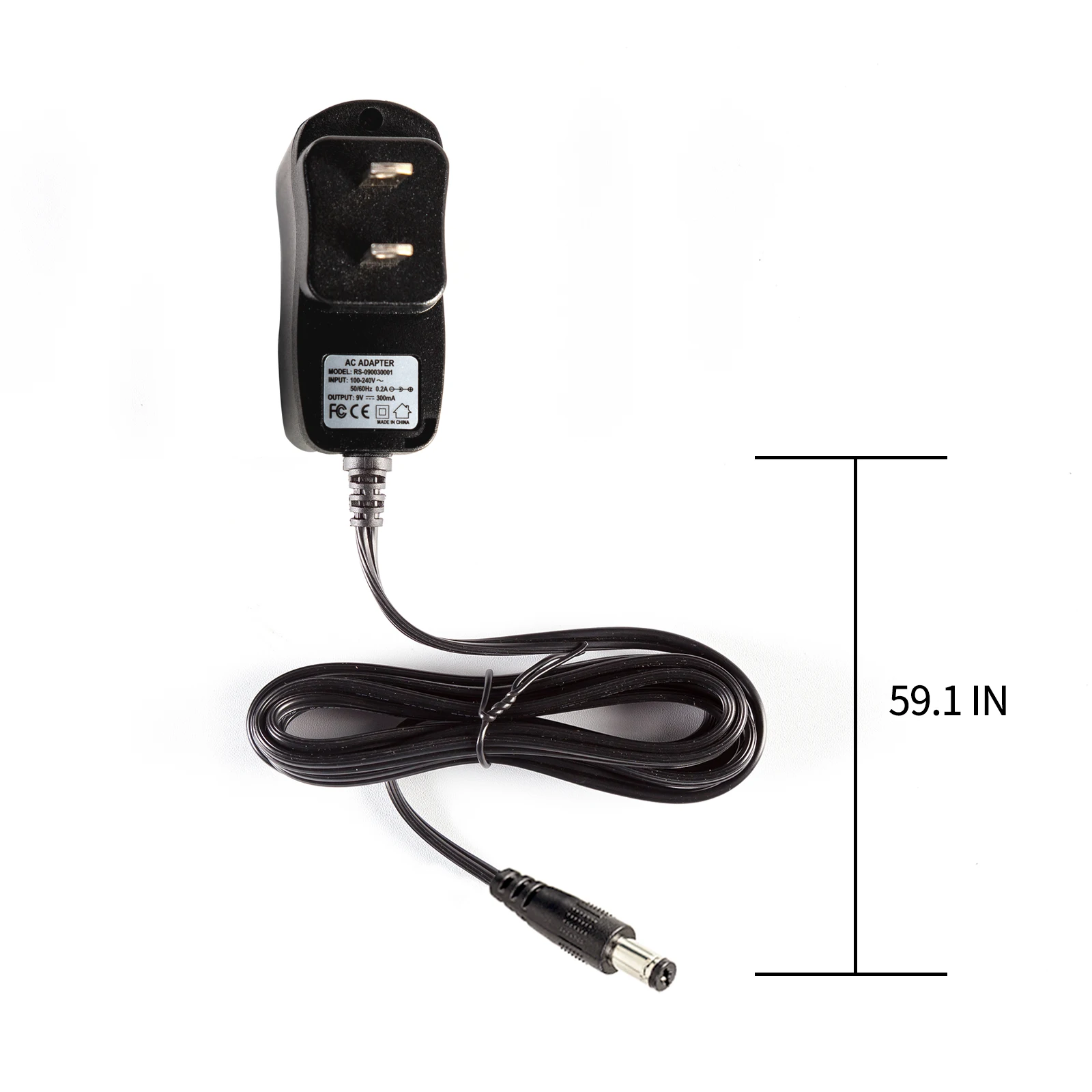FLAMMA Guitar Effects Pedal Power Supply Adapter 9V 300mA Tip Negative
