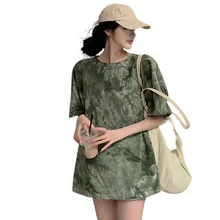  Harajuku Summer Oversized T-Shirt Women Short Sleeve Casual Tie Dye Tshirt Bottoming Tee Shirt 