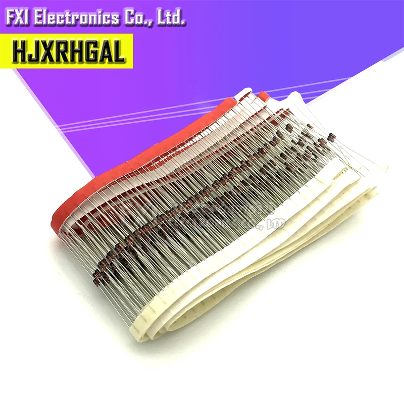 100 шт. 1 Вт туннельный диод DO-35 1N4728A 3V3 1N4727A 3V0 hjxrhgal 1N4733A 5V1 1N4732A 4V7 1N4731A 4V3 1N4730A 3V9 1N4729A 3V6