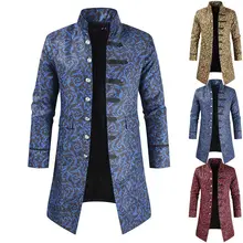 Весна, на осень и зиму, стиль стимпанк мужская куртка модная повседневная однобортная куртка плащ