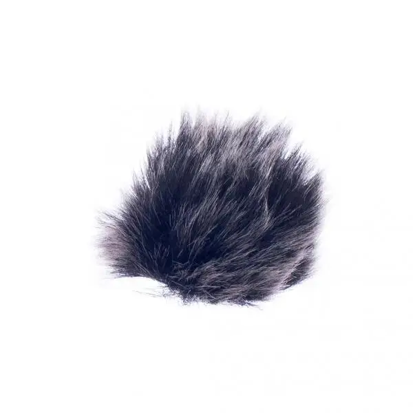 

2x Black Faux Fur Windscreen Windshield for Lavalier Lapel Microphone Mic 15mm