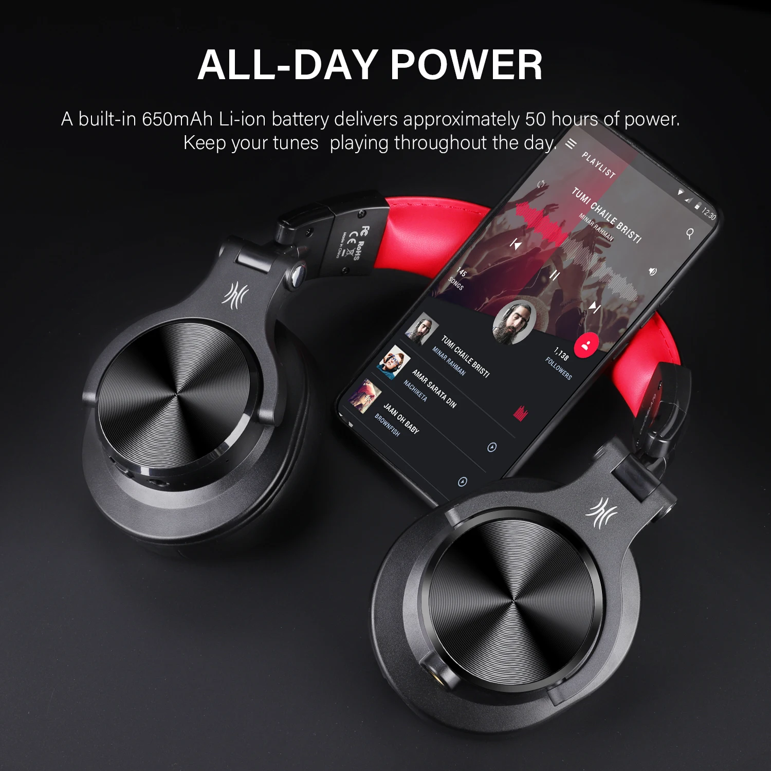 Cuffie DJ professionali oneodia70 cuffie Wireless/cablate regolabili  portatili auricolari Bluetooth5.2 per Monitor di registrazione|Bluetooth  Earphones \u0026 Headphones| - AliExpress