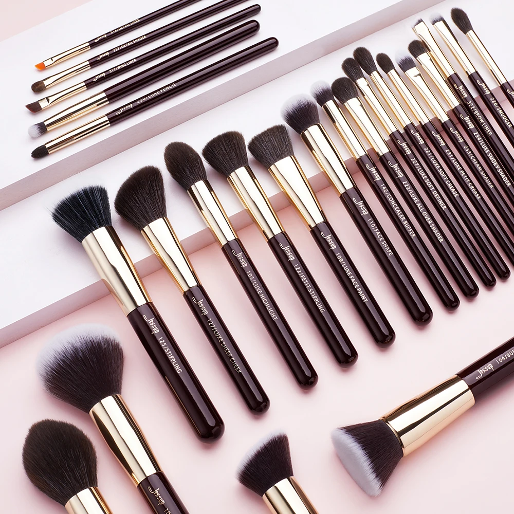 New Jessup Makeup Brushes Set Professional Natural-Synthetic Hair Makeup Brush Foundation Powder Contour Eyeshadow 15-25pcs