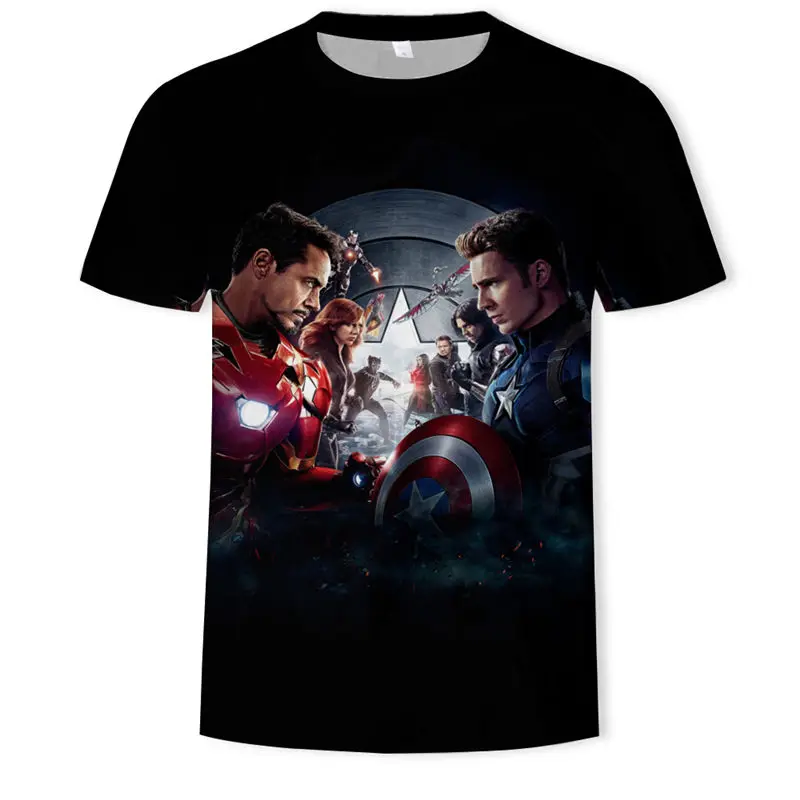 

High elasticity fitness medium compression men's T-shirt Superman/Spider-Man/US captain press elastic T-shirt men's T-shirt