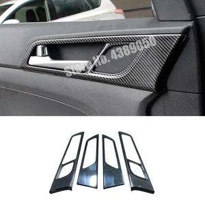 Image 2 - Hyundai Tucson 2015 2019 için ABS mat/karbon LHD araba iç kapı kase koruyucu krom çerçeve Trim Sticker araba şekillendirici aksesuarları