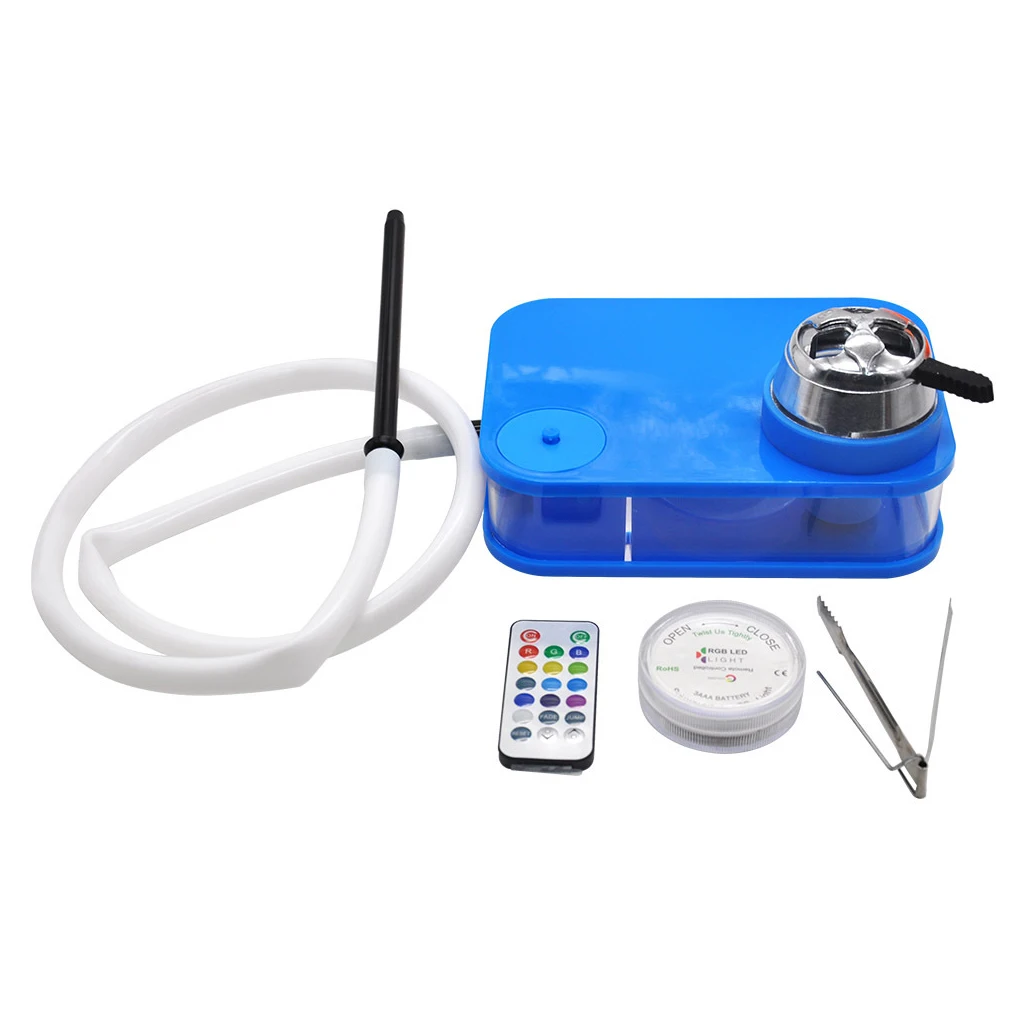 blue Hookah Горячая 1,8 м арабский кальян силиконовая солома алюминиевый сплав шланг с пружинной трубкой ручка кальян аксессуары Прямая поставка - Цвет: blue Hookah