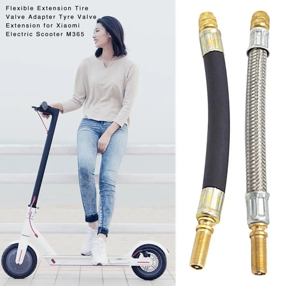 

For Xiaomi Scooter M365 Stainless Steel Extended Nozzle Electric Scooter Silicone Nozzles Scooter Valve Adapter