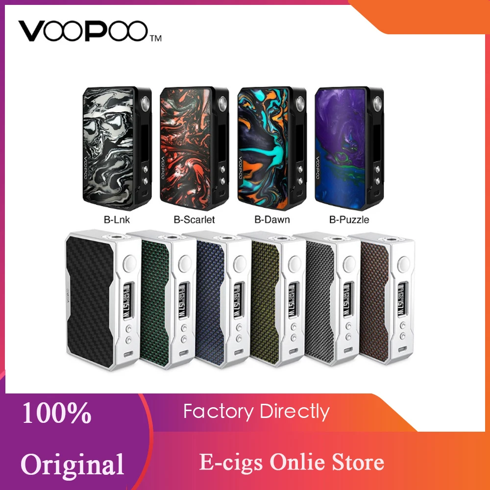 Русский склад! Оригинальный боксмод VOOPOO DRAG 2 177W TC с чипом US GENE электронная