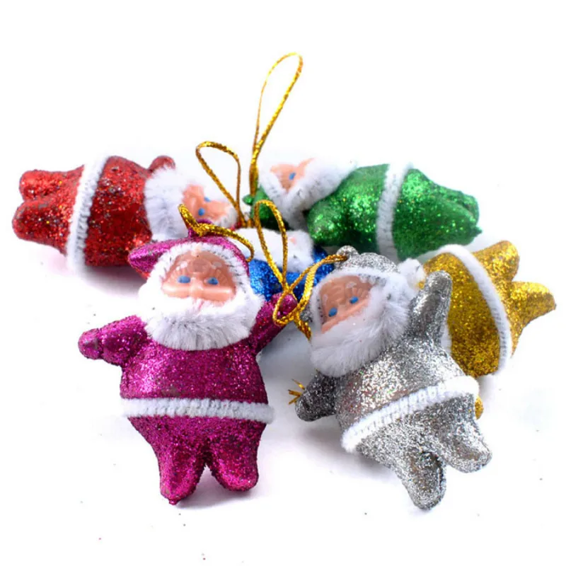 

6PC Hot Sale Colorful Christmas Santa Claus Ornaments Xmas Tree Hanging Decoration @2