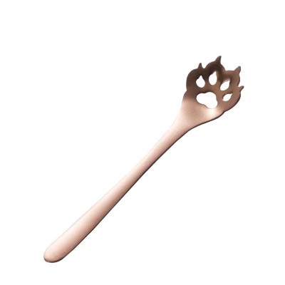 Rosegold dog claw B 4 шт. Кошачий коготь для собак комплект кофейных ложек 304 нержавеющая сталь десертное мороженое чай столовые приборы для питья кухонные аксессуары - Цвет: Rosegold dog claw B