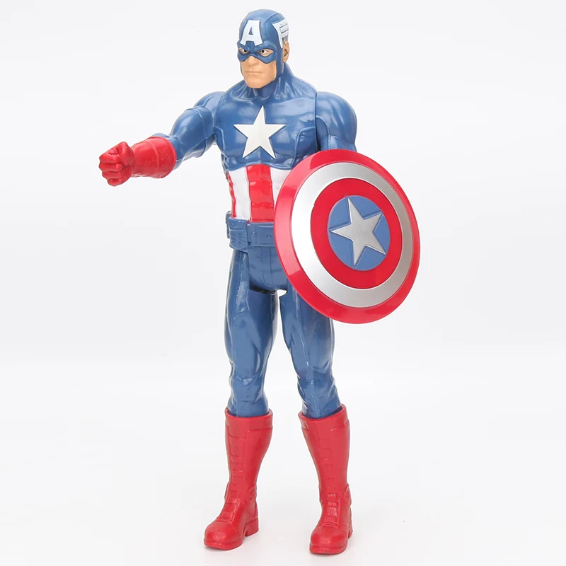 1" 30 см Marvel Мстители черный костюм Человек-паук фигурка игрушка Человек-паук Коллекционная модель игрушки Железный человек Тор - Цвет: Captain  oppbag