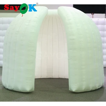 

Inflatable office structure tent with led lights inflatable photo booth enclosure for event/party/meetings(3m x 3m x 2.5m H）