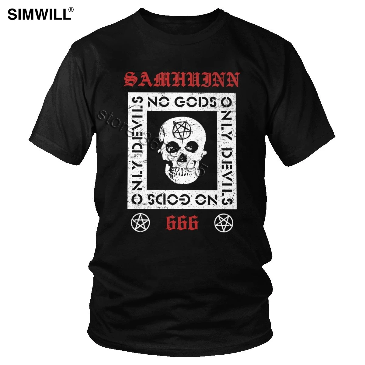 Оригинальная брендовая Футболка Мужская хлопковая футболка Samhuinn 666 в стиле
